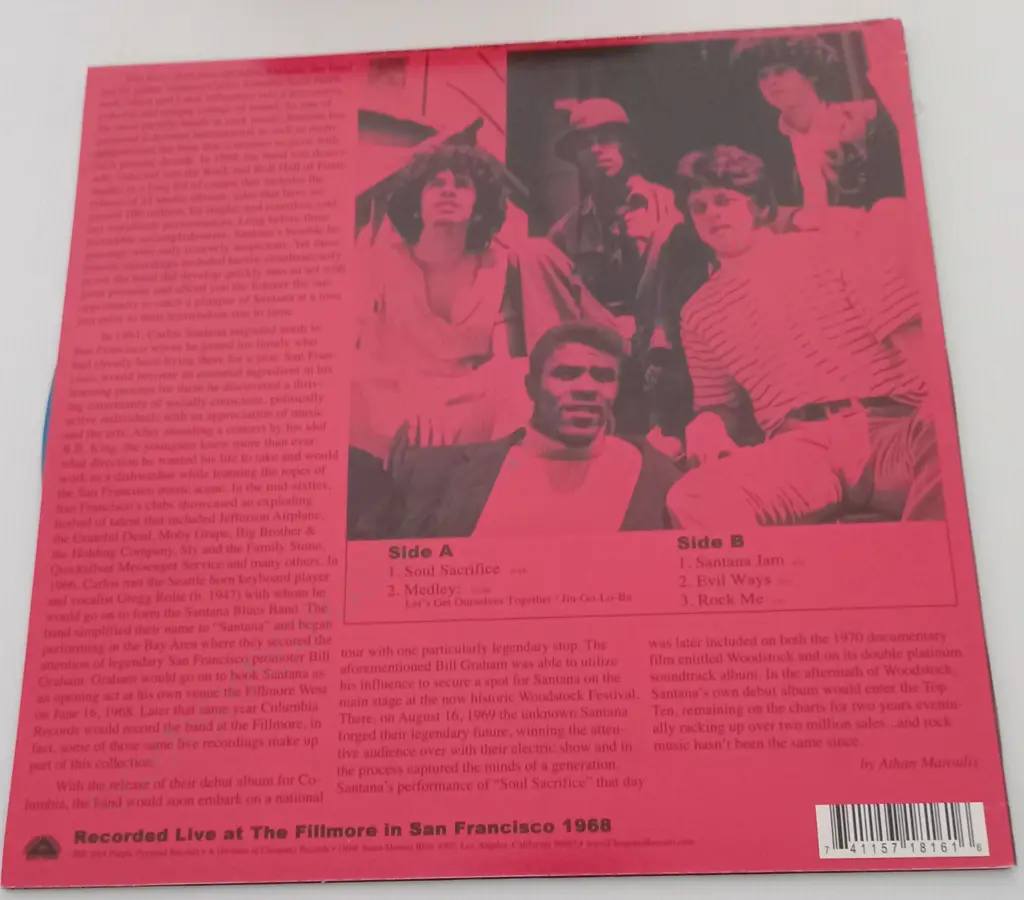 Santana, 1968 San Francisco (Blue vinyl) Image 1++